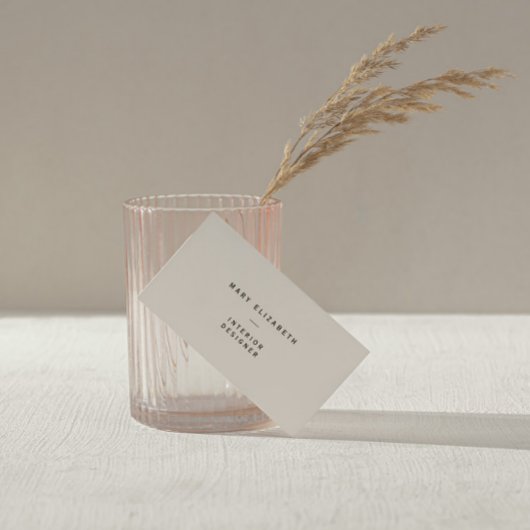 Carte de visite de crème de code QR élégant minima