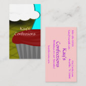 Carte de visite de crème glacée de petit gâteau (Devant / Derrière)