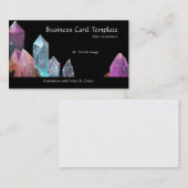 Carte de visite de cristal brut des minéraux (Devant / Derrière)