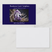 Carte de visite de cristal de guérison Amethyst Ra (Devant / Derrière)