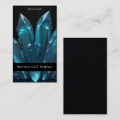 Carte de visite de cristal de pierres de diamant (Devant / Derrière)