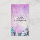 Carte de visite de cristaux de guérison aquarelle (Dos)