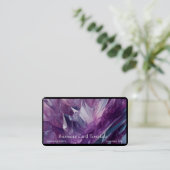 Carte de visite de cristaux de guérison d'Améthyst (Debout devant)