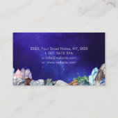 Carte de visite de cristaux de lune et d'aquarelle (Dos)