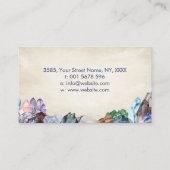 Carte de visite de cristaux de lune et d'aquarelle (Dos)