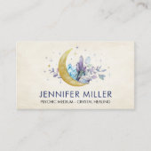 Carte de visite de cristaux de lune et d'aquarelle (Devant)