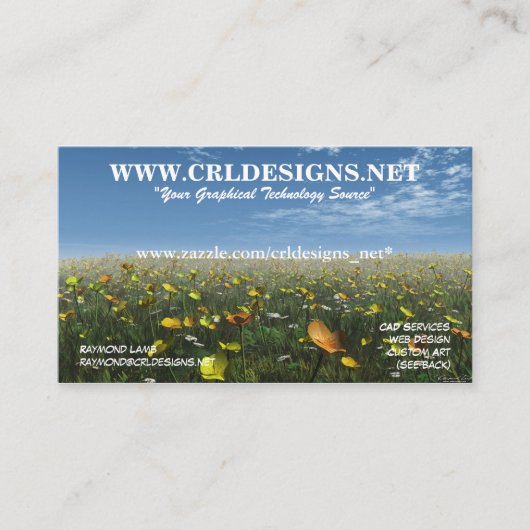 carte de visite de CRLDesigns.net (Devant)