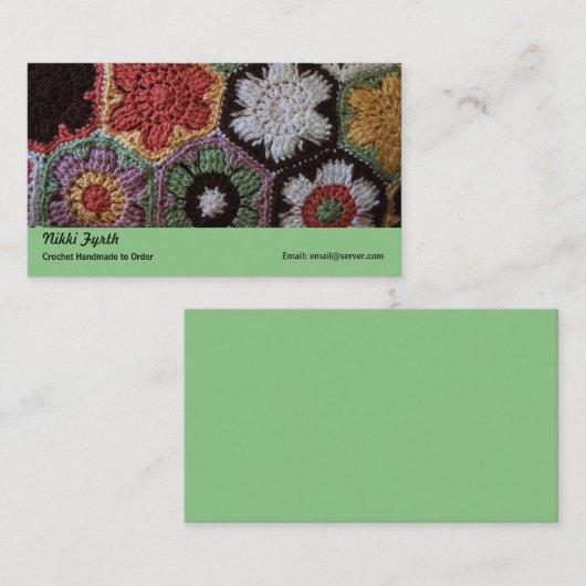 Carte de visite de crochet (Devant / Derrière)