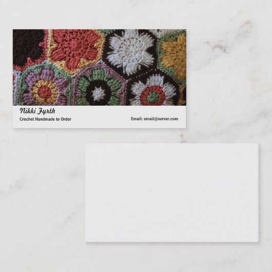 Carte de visite de crochet (Devant / Derrière)