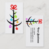 Carte de visite de crochet de Knit d'arbre de fil (Devant / Derrière)