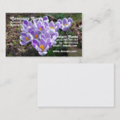 Carte de visite de crocus (Devant / Derrière)
