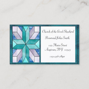 Carte de visite de croix en verre souillé