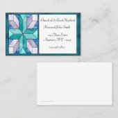 Carte de visite de croix en verre souillé (Devant / Derrière)