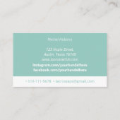 Carte de visite de crosse vert et bleu (Dos)