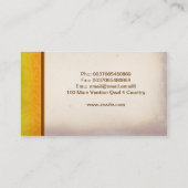 carte de visite de cru de fleur de tournesol (Dos)