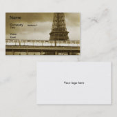 Carte de visite de cru de Tour Eiffel (Devant / Derrière)