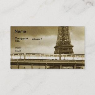 Carte de visite de cru de Tour Eiffel