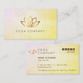 Carte de visite de cru d'instructeur de yoga de (Devant / Derrière)