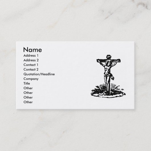 Carte de visite de crucifix (Devant)