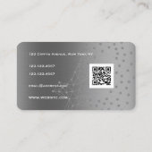 Carte de visite de crypto-texture métallique argen (Dos)