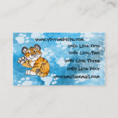 Carte de visite de CUB de tigre (Dos)