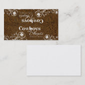 Carte de visite de cuir usiné double par logo et (Devant / Derrière)