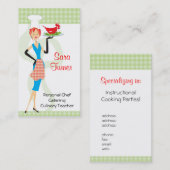 Carte de visite de cuisine de chef de nourriture (Devant / Derrière)