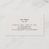 Carte de visite de cuisine et chef personnel (Dos)