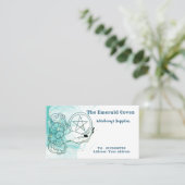 Carte de visite de cuisine Green et Gold Pentacle (Debout devant)