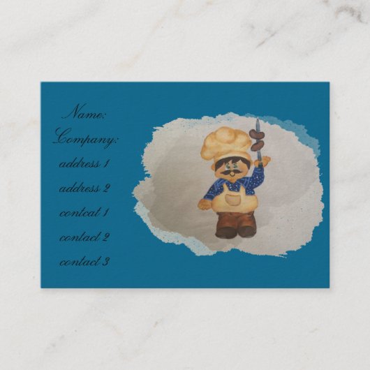 Carte de visite de cuisinier (Devant)