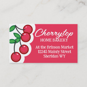 carte de visite de cuisson de boulanger de fruit