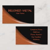 Carte de visite de cuivre balayé (Devant / Derrière)