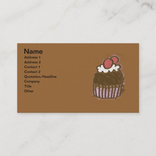 Carte de visite de Cupcake (Devant)