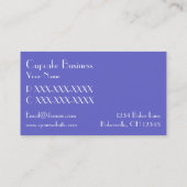 Carte de visite de cupcake bleu rouge simple (Dos)