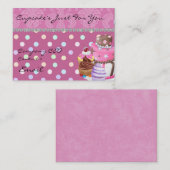 Carte de visite DE CUPCAKE DE CONCEPTION DE DOMMAG (Devant / Derrière)