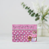 Carte de visite DE CUPCAKE DE CONCEPTION DE DOMMAG (Debout devant)