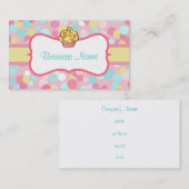 Carte de visite de cupcake jaune customisé (Devant / Derrière)