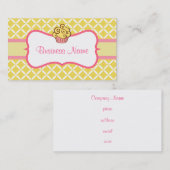 Carte de visite de Cupcake jaune moderne (Devant / Derrière)