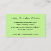 Carte de visite de Customizeable avec la peinture (Dos)