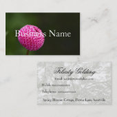 Carte de visite de dahlia (Devant / Derrière)