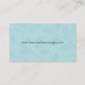 Carte de visite de Damas bleu doux (Dos)