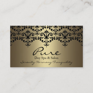 Carte de visite de Damas Elegant Gold & Black