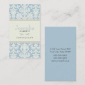 Carte de visite de damassé (Devant / Derrière)