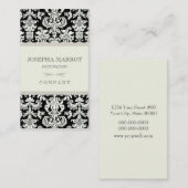 Carte de visite de damassé (Devant / Derrière)