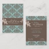 Carte de visite de damassé d'automne (Devant / Derrière)