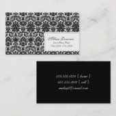 carte de visite de damassé de mod (Devant / Derrière)