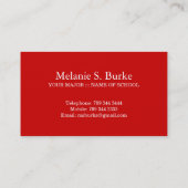 Carte de visite de damassé de monogramme (Dos)