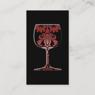 Carte de visite de damassé de vin