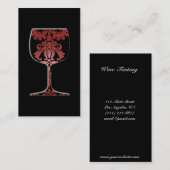 Carte de visite de damassé de vin (Devant / Derrière)