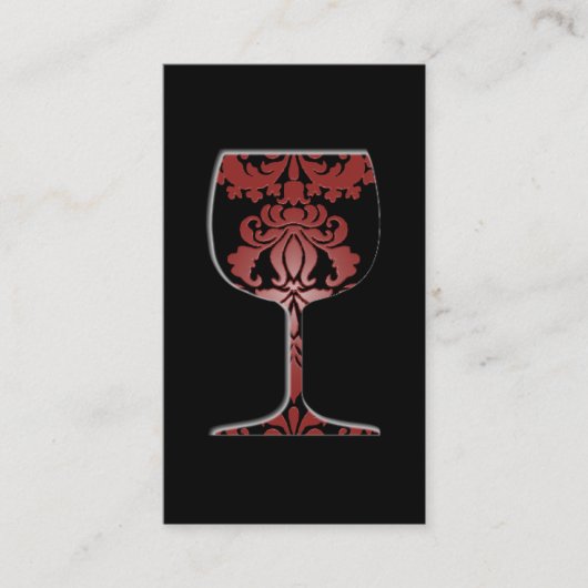 Carte de visite de damassé de vin (Devant)